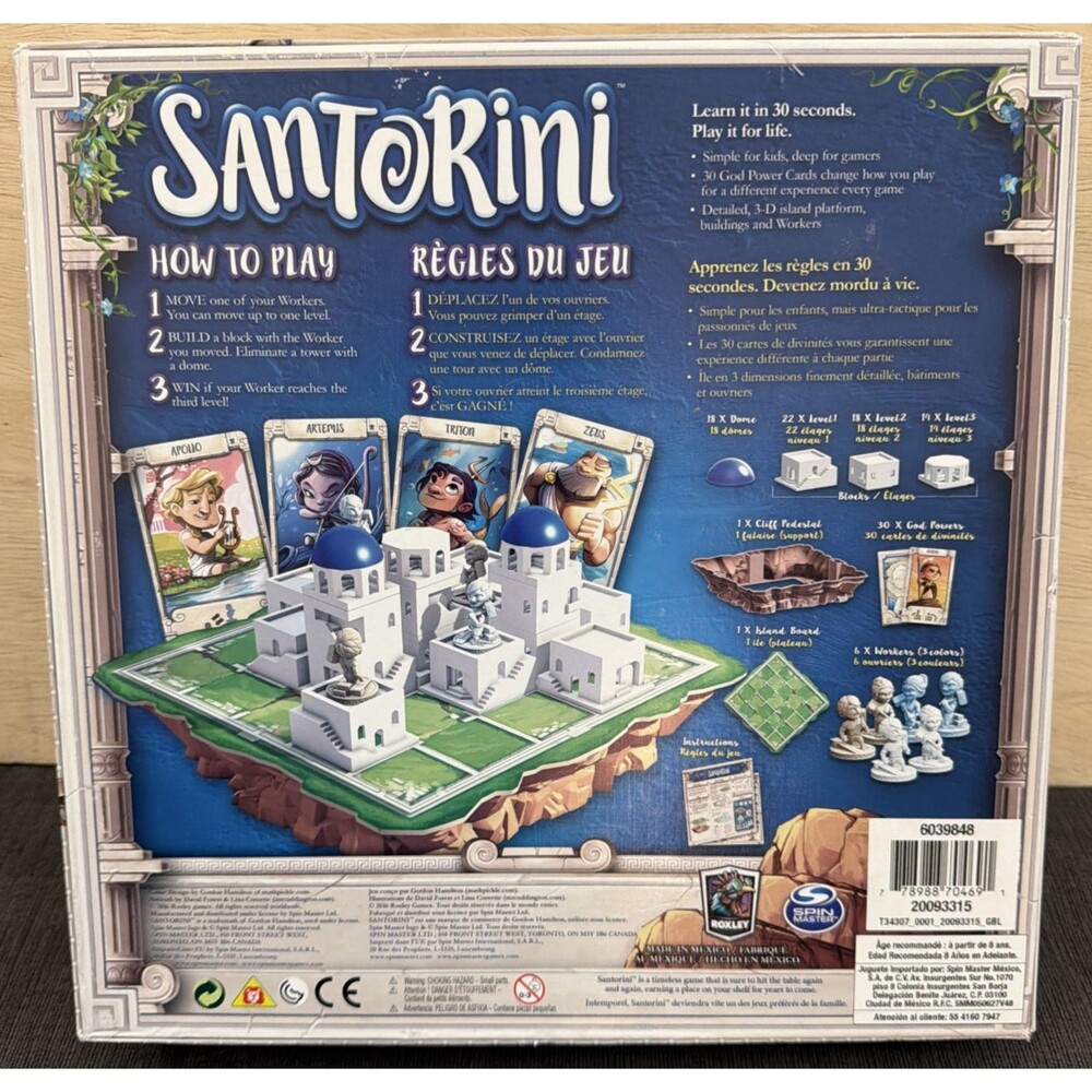 Santorini Roxley Spin Master Board Game Gordon Hamilton New OPENED - Picture 2 of 3